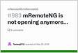 MRemoteNG is not opening anymore. 983